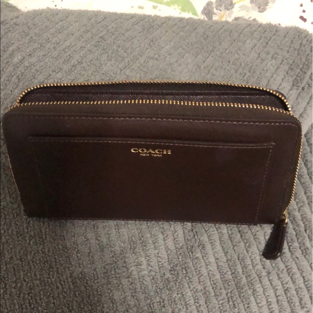 Coach brown leather wallet